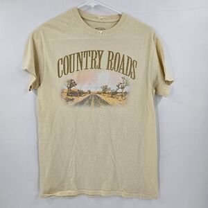 Country Roads small Beige T-Shirt tee band music Nashville Tennessee
